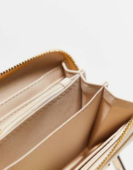 Monedero blanco hueso con cremallera de | ASOS