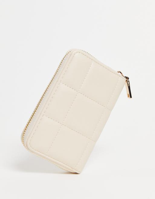 Monedero blanco hueso con cremallera de | ASOS