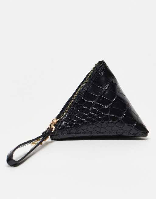 Monedero negro triangular charm de Mango ASOS