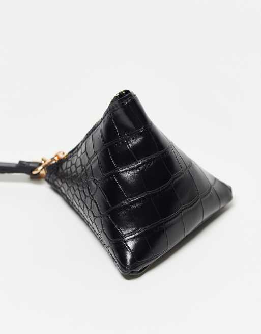 Monedero negro triangular charm de Mango ASOS