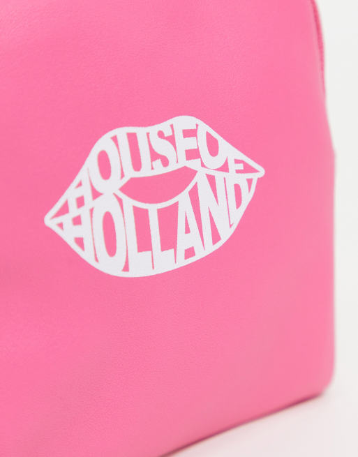 Monedero rosa logo en forma de labios de House of Holland ASOS