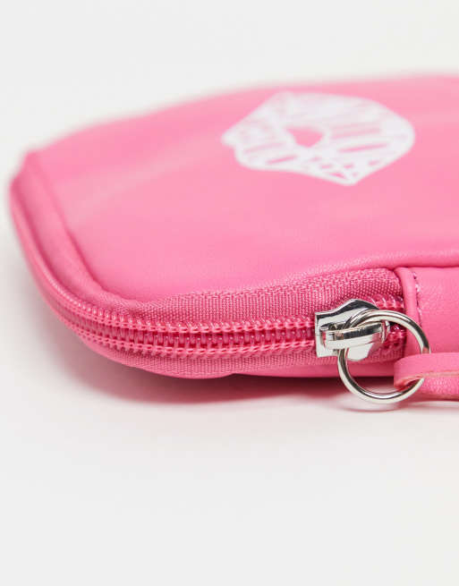 Monedero rosa logo en forma de labios de House of Holland ASOS