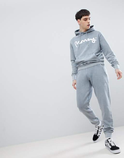 Money joggers in grey with logo ASOS