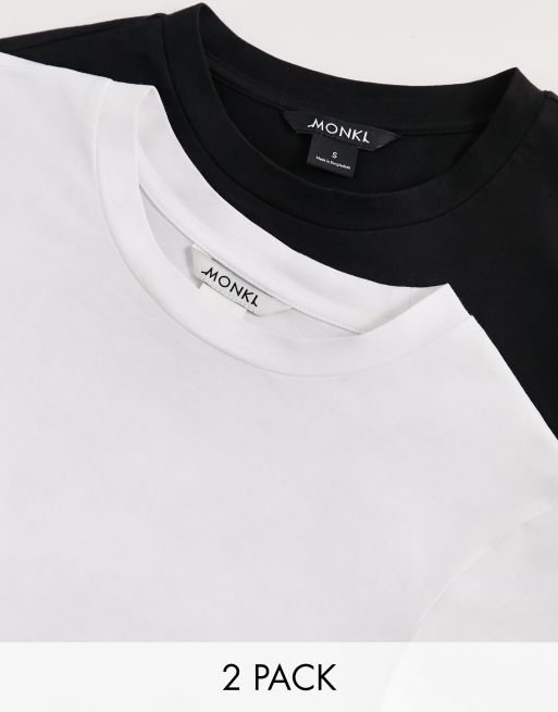 Monki 2 pack t-shirt in black and white | ASOS