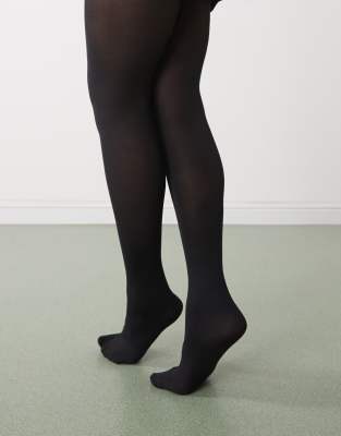 Monki 2er Pack Strumpfhosen 60 Denier in Schwarz