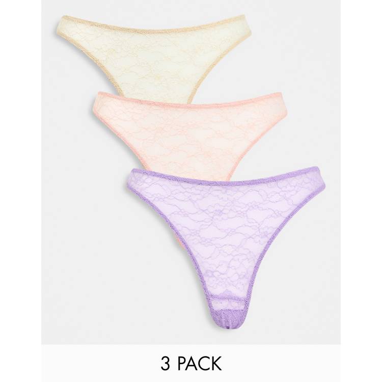 Calvin Klein 3-pack high waist thongs in multi