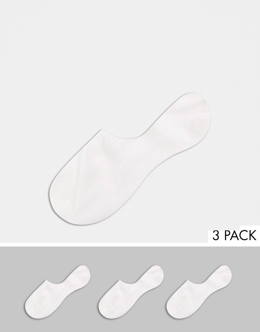 Monki 3 pack organic cotton sneaker socks in white