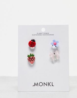 Monki 4 pack clog charms