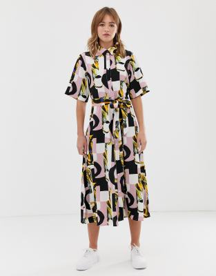 monki midi shirt dress