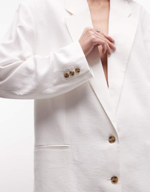 Monki - Afslappet råhvid blazer, 3 af 4