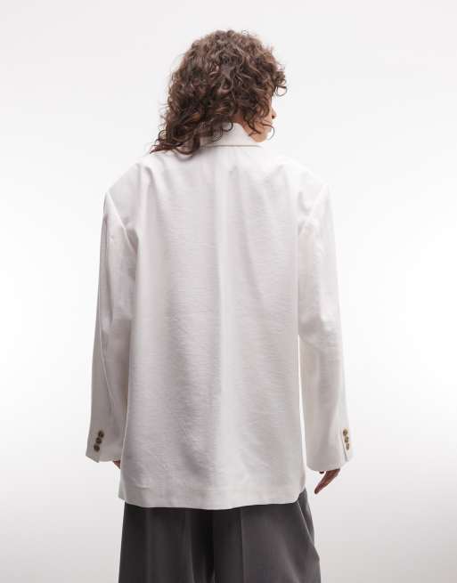 Monki - Afslappet råhvid blazer, 4 af 4