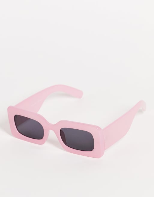 Rectangle pink sale sunglasses