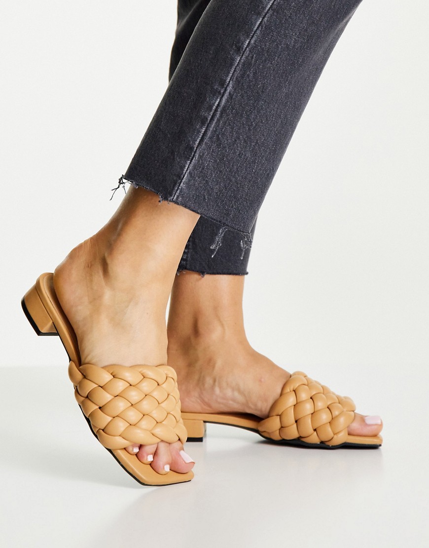 Monki - Alto - Sandalen met gevlochten detail in bruin - BRUIN