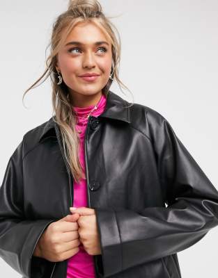 monki leather trench