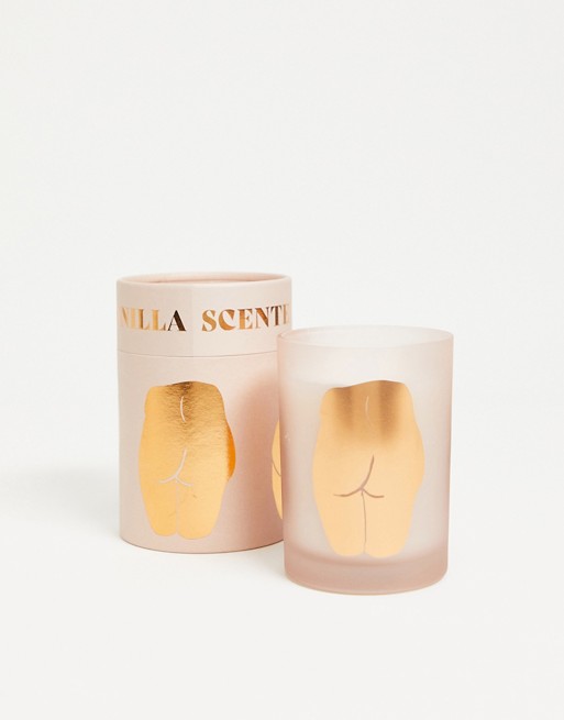 Monki Anna bum print candle in pink