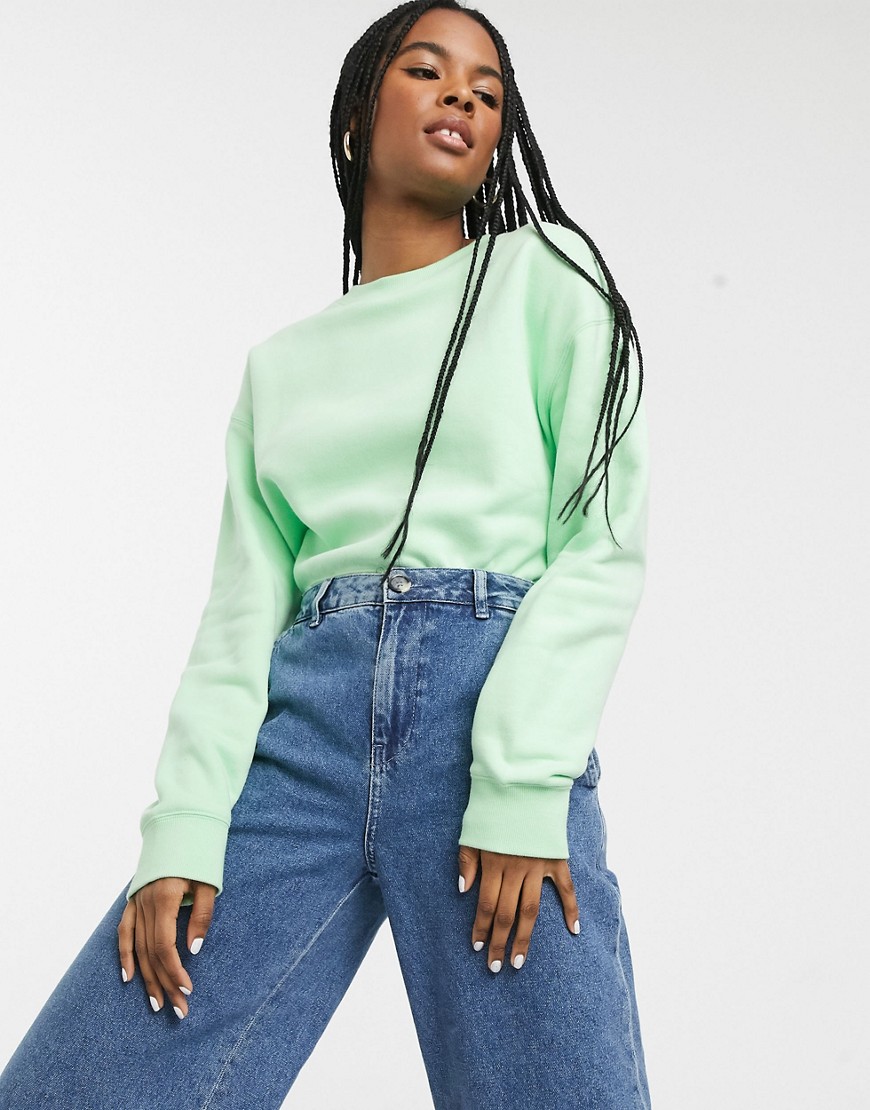 Monki - Anny - Cropped sweatshirt in groen