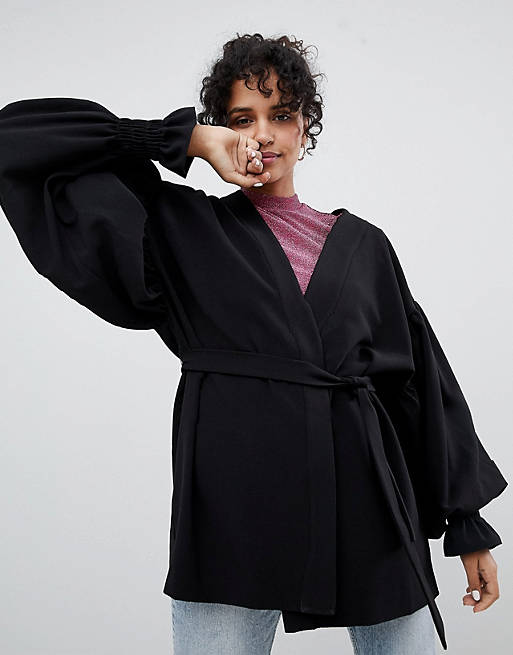 Synlig hierarki sarkom Monki Balloon Sleeve Kimono Jacket | ASOS