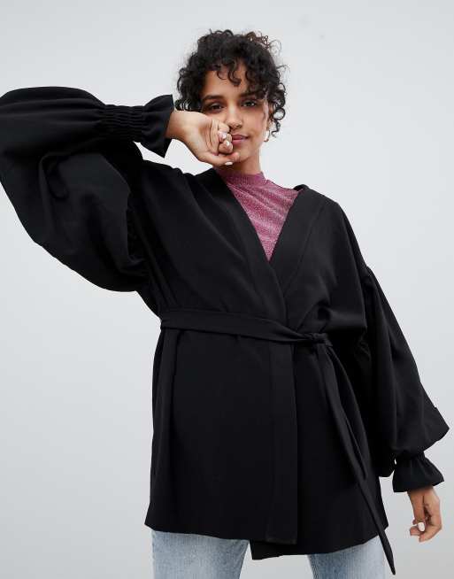 Monki kimono style clearance coat