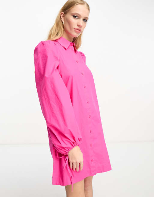 Zara pink shirt clearance dress