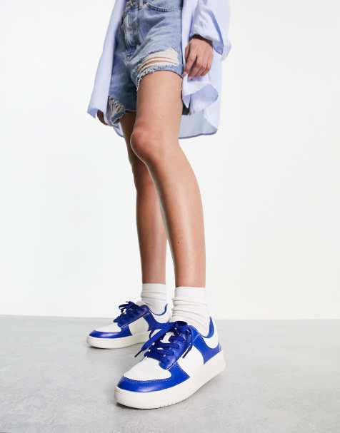 Monki basketball trainer in bright blue - view 1