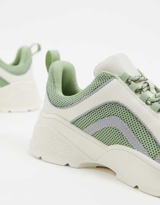 Monki - Baskets chunky - Vert menthe, 2 de 4