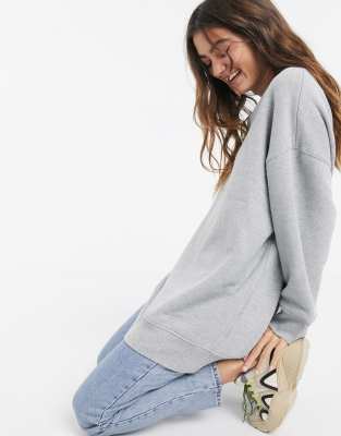 long gray sweatshirt