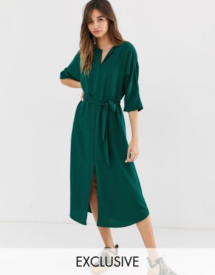 green belted dress