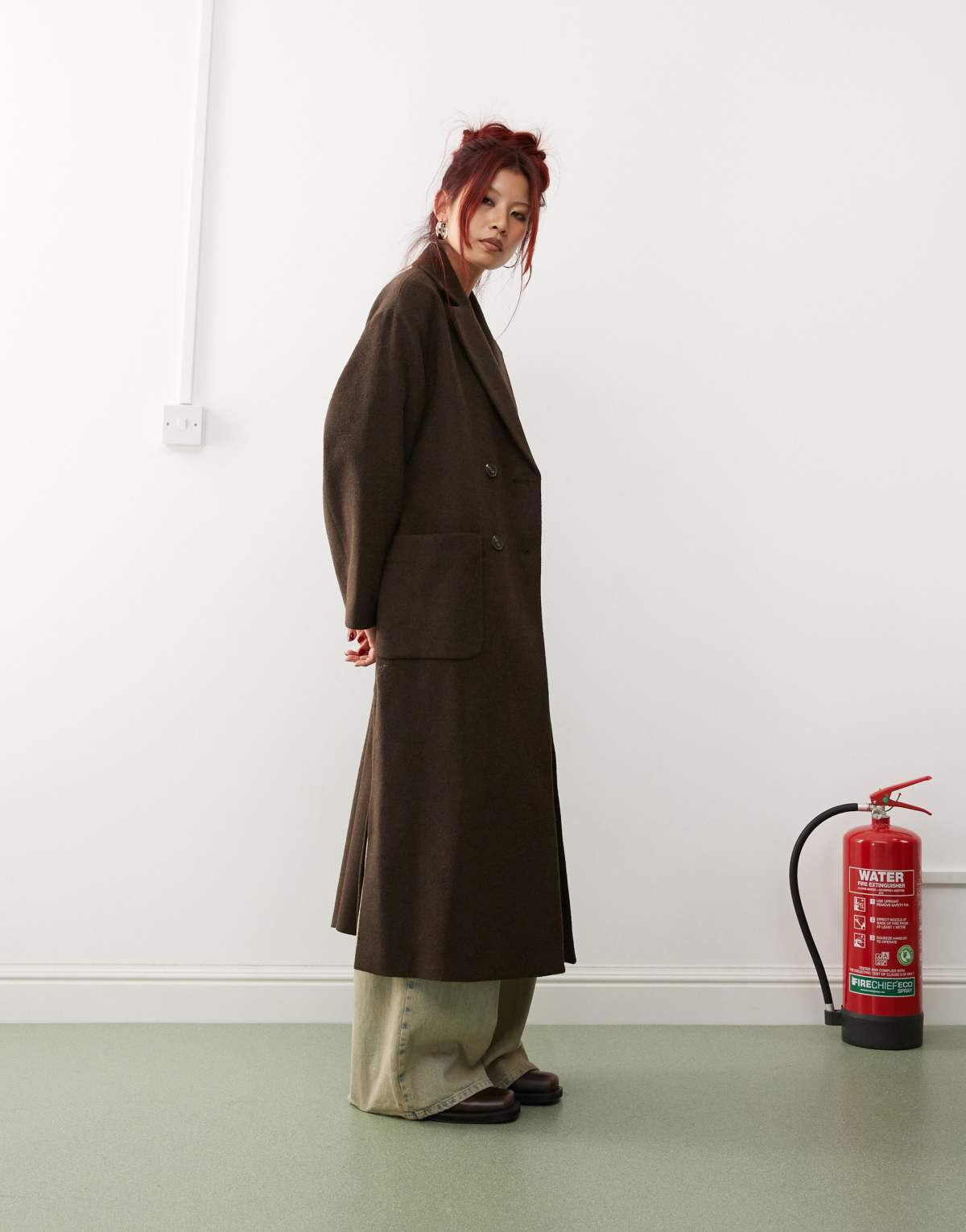 Monki belted coat shop