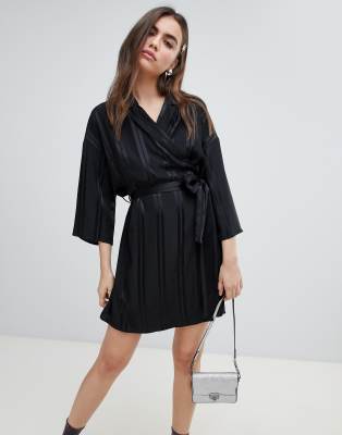 belted wrap dress
