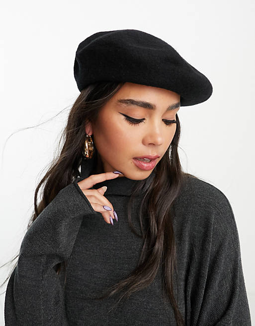 Monki beret in black | ASOS