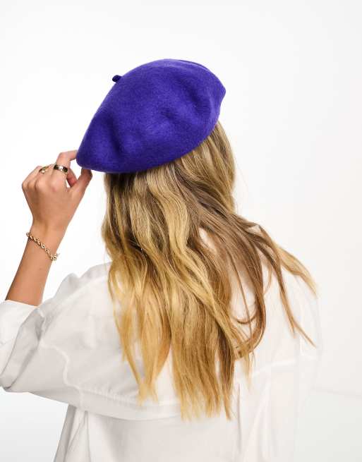 Monki beret in purple | ASOS
