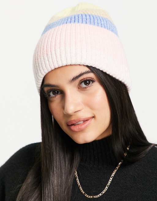 Monki - Berretto a righe multicolore - MULTI