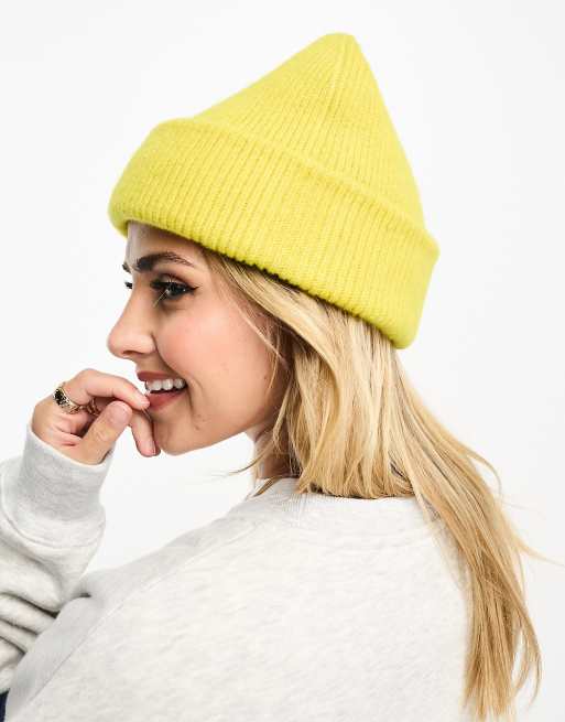 Monki Berretto in maglia giallo senape ASOS