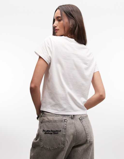 Monki – Biały T-shirt, 4 z 4
