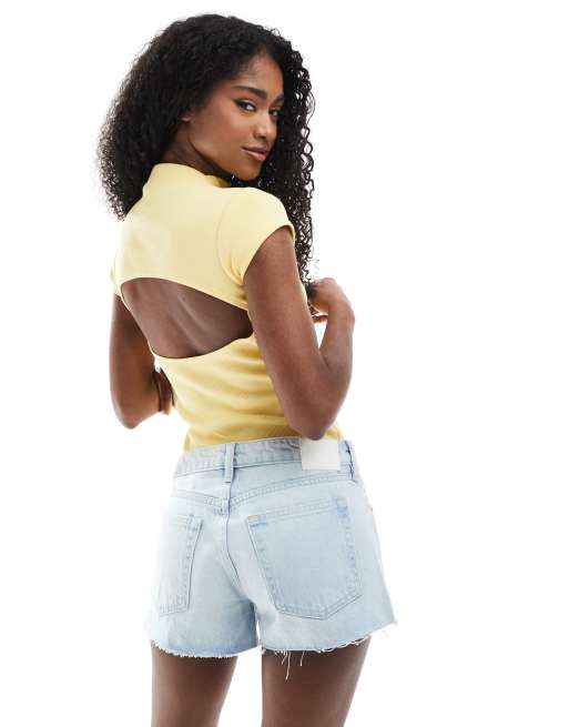 Monki - Bite - Korte og lyseblå denimshorts , 4 af 5