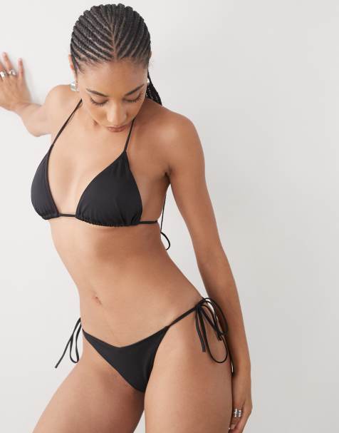 Monki black triangle bikini - view 1
