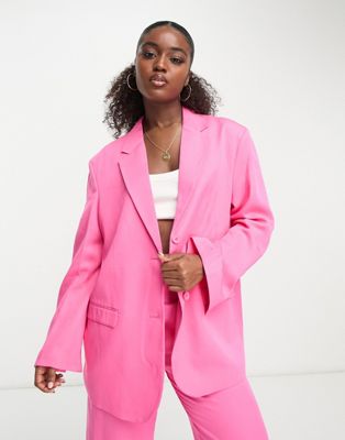Monki co-ord blazer in bright pink - ASOS Price Checker