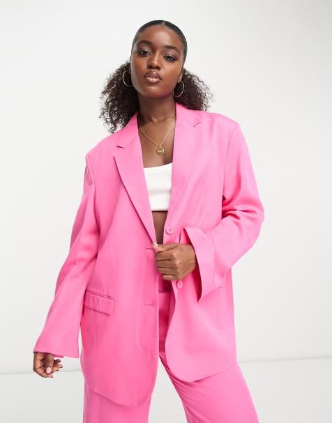 ASOS LUXE suit blazer in light pink