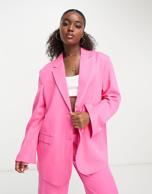 Monki blazer in bright pink - part of a set | ASOS