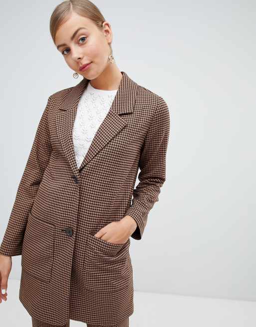 Blazer outlet long carreaux