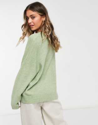 monki green cardigan