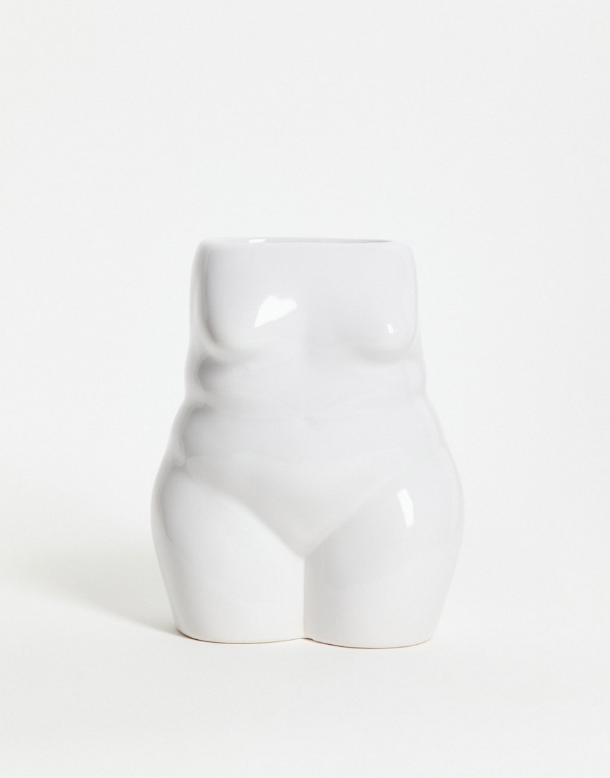 Monki body vase in white