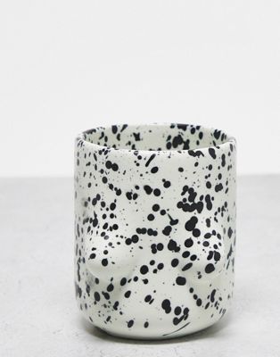 boob mug in black and white-Multi