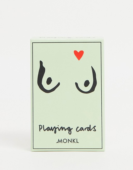 Monki boob pattern playing cards