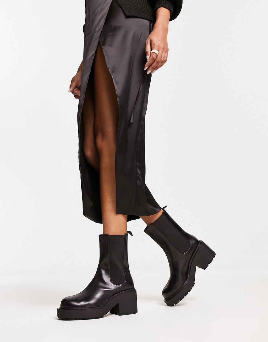 Monki Boot With Chunky Sole In Black
