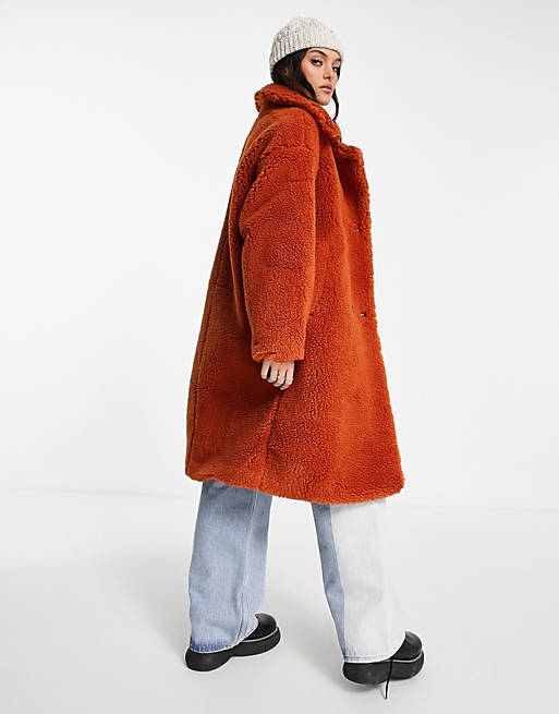  Monki borg coat in rust 