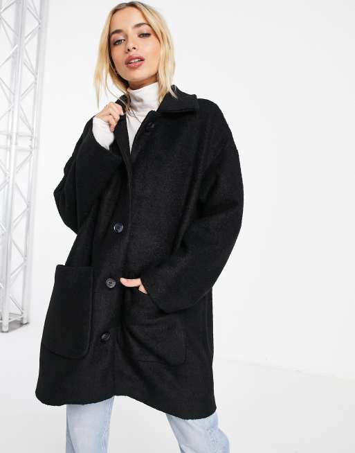 Wool blend store coat monki