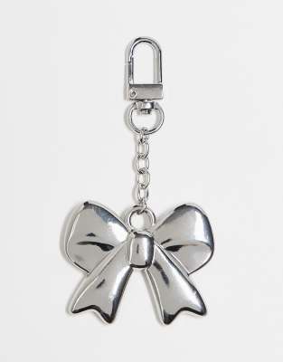 Monki Monki bow key ring in silver