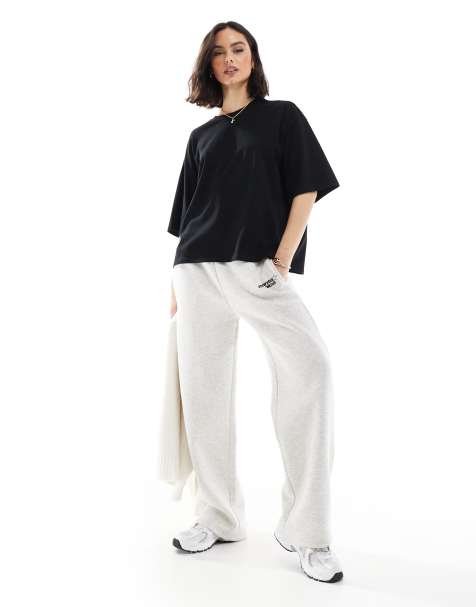 Monki boxy heavy t-shirt in black - view 1