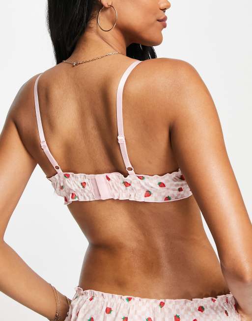 Strawberry Western - Plaid Mimi Sports Bra